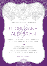 Wedding Invitations - lace applique