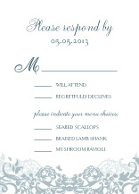 Response Card with menu options - joyful symphony