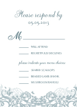 Response Card with menu options - joyful symphony
