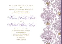 Wedding Invitations - lacy bouquets