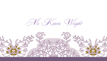 Place Card - lacy bouquets