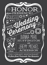 Wedding Invitations - framed love