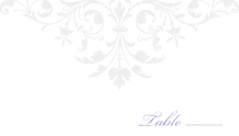 Place Card - ornate scroll