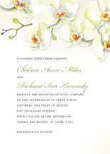 Wedding Invitations - watercolor orchids