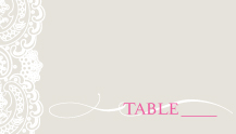 Place Card - wedding lace