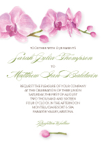 Wedding Invitations - artistic orchid