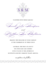 Wedding Invitations - damask monogram