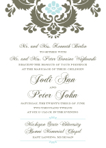 Wedding Invitations - wedding damask