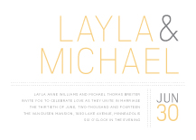 Wedding Invitations - fresh typography