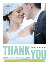 Wedding Thank You Card with photo