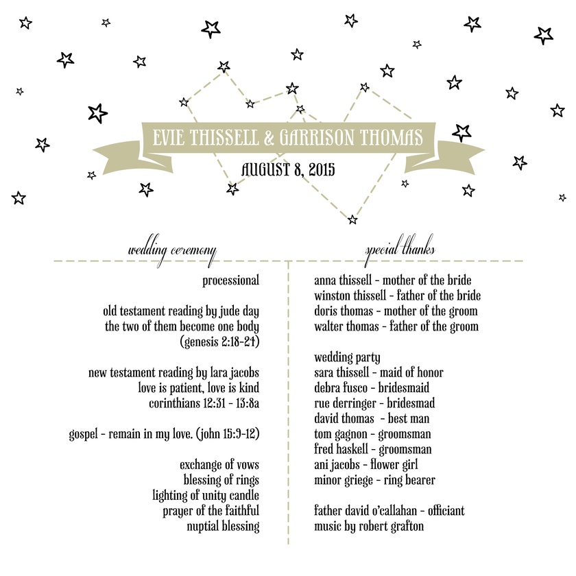 Written In The Stars - Wedding Program | Kleinfeld Paper