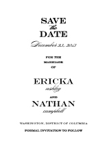 Save the Date Card