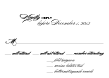 Response Card with menu options
